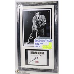 BERNIE "BOOM BOOM" GEOFFRION GUARANTEED AUTHENTIC AUTOGRAPH INVENTOR OF THE