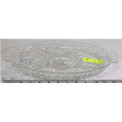 PINWHEEL CUT GLASS PLATTER