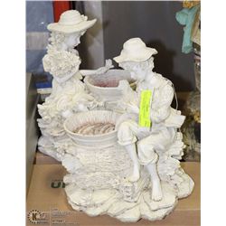 SET OF 2 GARDEN  FIGURES 12" TALL (BOY & GIRL)