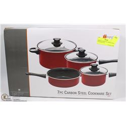 IMPERIAL HOME 7PC CARBON STEEL COOKWARE SET
