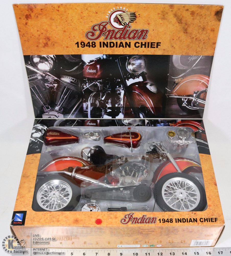 1948 INDIAN CHIEF MOTORCYCLE 1:6 SCALE MODEL KIT
