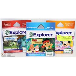 LOT OF 3 LEAP FROG EDUCATIONAL CARTRIDGES