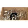 Image 1 : BOX OF GLASSWARE, INCLUDES PRINCESS HOUSE