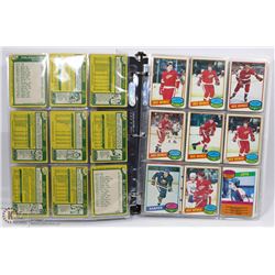 BINDER W/ESTATE VINTAGE HOCKEY CARDS -