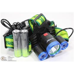 6000 LUMEN TACTICAL LED HEADLAMP WITH LITHIUM ION