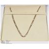 Image 1 : 10 KT GOLD FIGARO LINK 19 INCH NECKLACE -