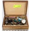 Image 1 : ESTATE WOOD BOX WITH WATCHES