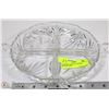 Image 1 : PINWHEEL CRYSTAL DIVIDED SERVING DISH