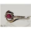 Image 2 : #41-18K WHITE GOLD RUBY & DIAMOND RING
