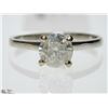 Image 1 : #50-14K WHITE GOLD DIAMOND SOLITAIRE RING