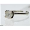 Image 2 : #50-14K WHITE GOLD DIAMOND SOLITAIRE RING