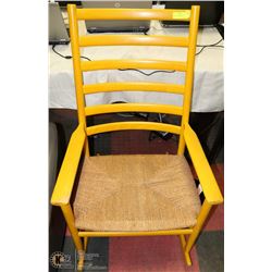 WOODEN YELLOW ROCKER