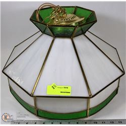 ESTATE STAIN GLASS HANGING LIGHT FIXTURE