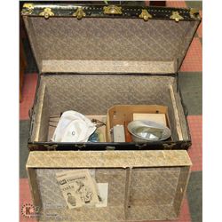 ESTATE STORAGE TRUNK WITH CONTENTS