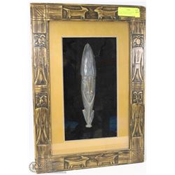 20"X14" FRAMED CARVING ART DECOR WITH ANIMAL