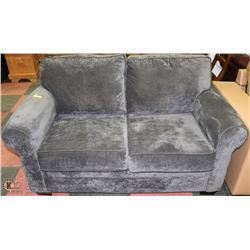 DARK  GREY MICROFIBER LOVESEAT