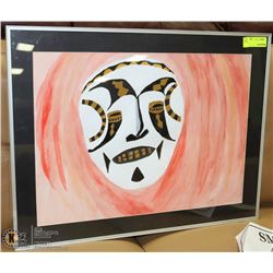 26" X 20" FRAMED MASK PICTURE