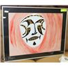 Image 1 : 26" X 20" FRAMED MASK PICTURE