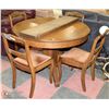 Image 1 : ESTATE WOOD CARVED TABLE AND CHAIR SET WITH 2