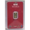 Image 1 : 1 GRAM GOLD BAR