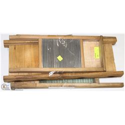 STACK OF 3 ESTATE WASHBOARDS