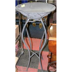 LARGE METAL BIRD BATH 42" TALL
