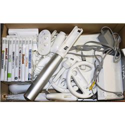 NINTENDO WII WITH 9 GAMES AND ACCESSORIES