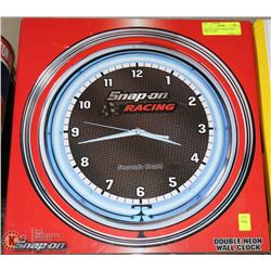 SNAP ON TOOLS DOUBLE NEON WALL CLOCK