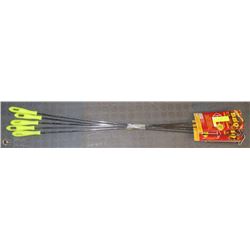 SET OF 4 EXTRA LONG CAMP FORKS  W/ GLOW IN THE
