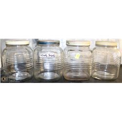 SET OF 4 VINTAGE JARS