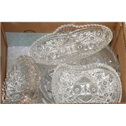 BOX OF ESTATE CUT GLASS