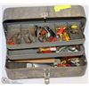 Image 1 : VINTAGE TACKLE BOX WITH CONTENTS