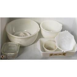 ESTATE MILK GLASS COLLECTION