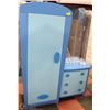 Image 1 : CHILDRENS BLUE NIGHT STAND & ARMOIRE