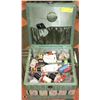 Image 1 : VINTAGE SEWING BASKET WITH CONTENTS