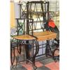 Image 1 : METAL WOOD TONE BAKERS RACK SOLD WITH MATCHING