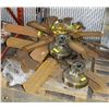 Image 1 : PALLET OF BRASS AND WOOD CEILING FANS