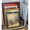 Image 1 : PALLET WITH ESTATE PICTURES, FRAMES, PAINTINGS ETC