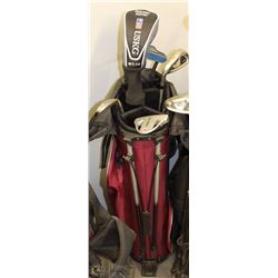 RED USKG GOLF BAG W/SMALL SET OF LEFT