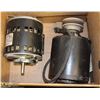 Image 1 : TWO 1/4 HP MOTORS, ONE NEW AND OTHER HAS PULLEY