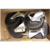 Image 1 : 4 SWIVEL 5" HEAVY DUTY CASTORS INCL 2 ARE LOCKING