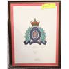 Image 1 : VINTAGE FRAMED RCMP COAT OF ARMS PICTURE