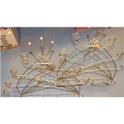 2 LARGE WALL  BRASS PLATE HOLDERS