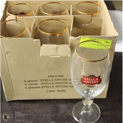 CASE OF 6 STELLA  ARTOIS GLASSES