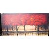 Image 1 : TRADEMARK FINE ART PARADE OF RED TREES SIGNED BY