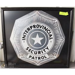 FRAMED INTERPROVINCIAL SECURITY PATROL PICTURE
