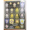 Image 1 : POLICE  BADGE COLLECTION FRAMED DISPLAY