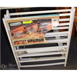 2 SETS OF CLOSET SHELF RACKS FOR BASKETS