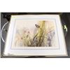 Image 1 : MATTED FRAMED BIRD PRINT 40X32