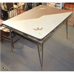VINTAGE METAL AND ARBORITE KITCHEN TABLE